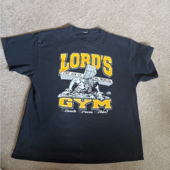 The Lord’s Gym Other - Vintage 90’s Lord’s Gym T Shirt Black Short Sleeve Tee XXL